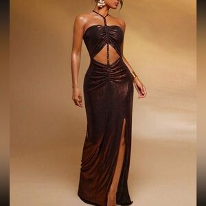 HOT Brown and Gold Dress